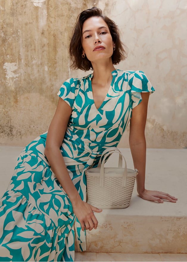 Model wearing Hobbs Summer Dress